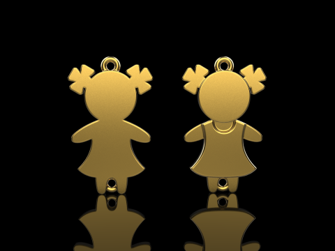 Family pendant girl model 879 3Dプリントモデル