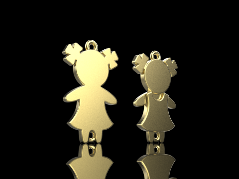 Family pendant girl model 879 3Dプリントモデル