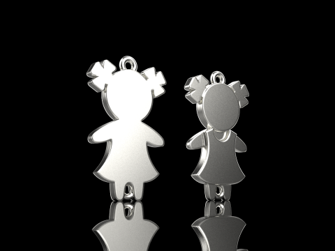 Family pendant girl model 879 3Dプリントモデル