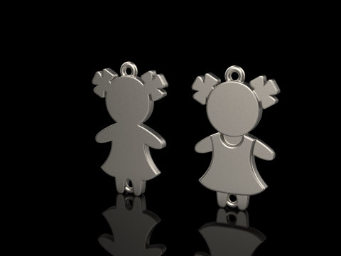 Family pendant girl model 879 3Dプリントモデル
