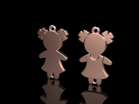 Family pendant girl model 879 3Dプリントモデル