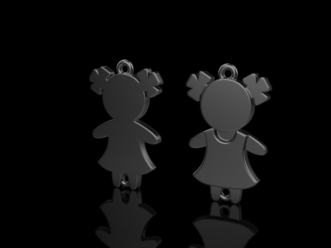 Family pendant girl model 879 3Dプリントモデル
