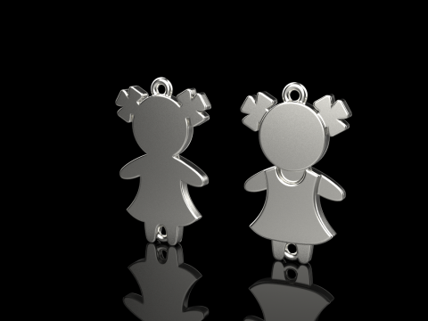 Family pendant girl model 879 3Dプリントモデル
