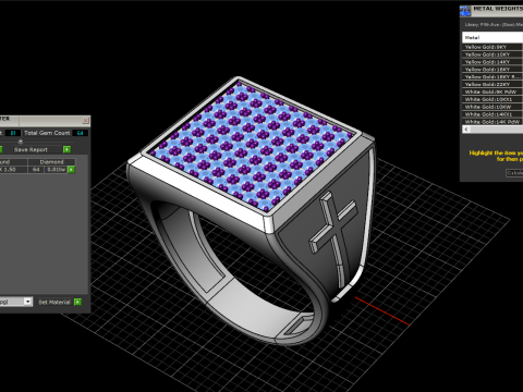 Signet ring with cross model 878 Modelo de Impressão 3D
