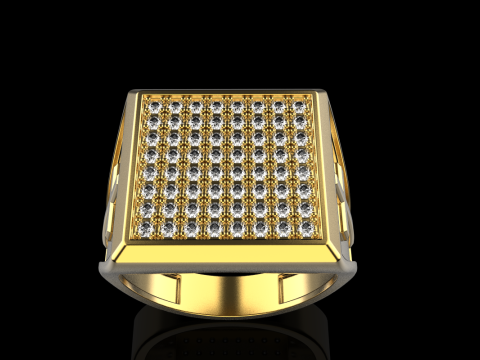 Signet ring with cross model 878 Modelo de Impressão 3D