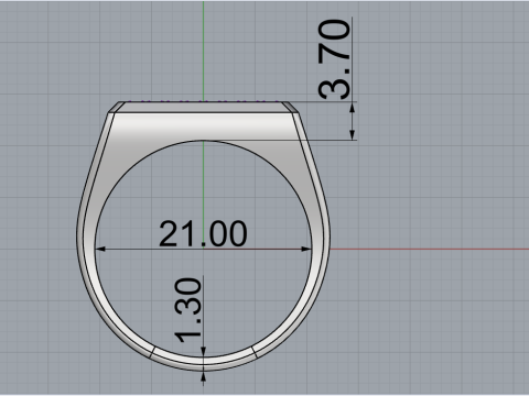 Signet ring with cross model 878 Modelo de Impressão 3D
