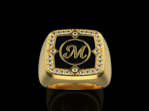 Siegelring Modell 877 3D Druckmodell