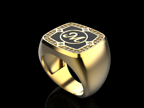 Signet ring model 877 3Dプリントモデル