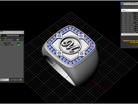 Signet ring model 877 3Dプリントモデル