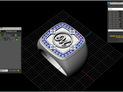 Signet ring model 877 3D Print Model