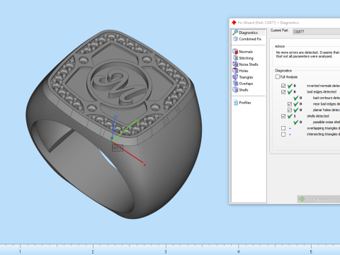 Signet ring model 877 3Dプリントモデル