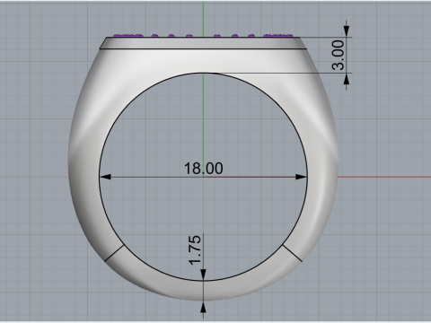 Signet ring model 877 3Dプリントモデル
