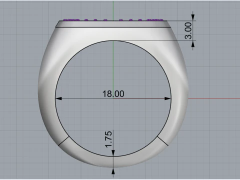 Signet ring model 877 3D Print Model