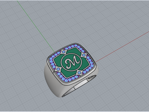Signet ring model 877 3Dプリントモデル