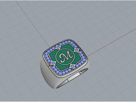 Signet ring model 877 3D Print Model