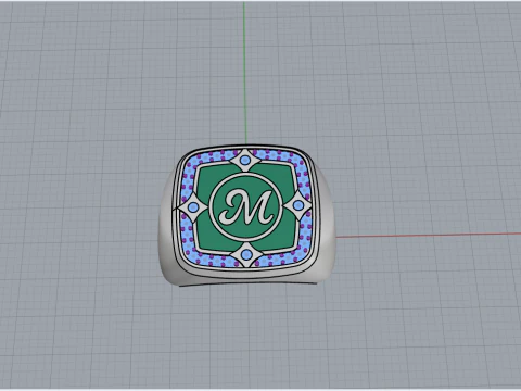 Signet ring model 877 3D Print Model