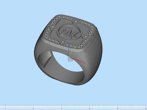 Signet ring model 877 3Dプリントモデル