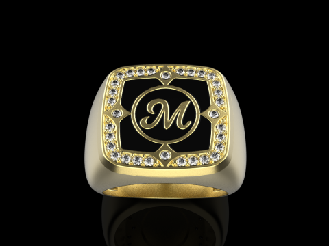 Signet ring model 877 3Dプリントモデル