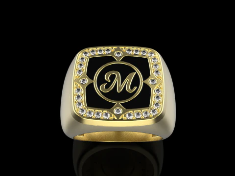 Signet ring model 877 3D Print Model