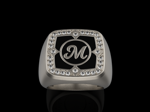 Signet ring model 877 3Dプリントモデル