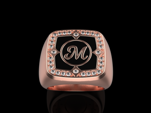 Signet ring model 877 3Dプリントモデル