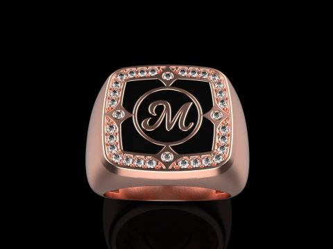 Signet ring model 877 3D Print Model