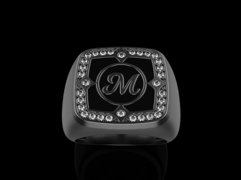 Signet ring model 877 3Dプリントモデル