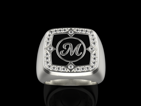 Signet ring model 877 3Dプリントモデル