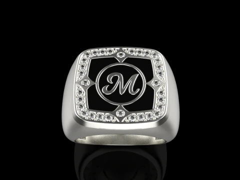 Signet ring model 877 3D Print Model