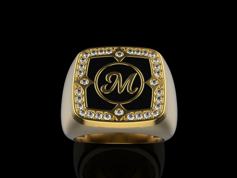 Signet ring model 877 3Dプリントモデル