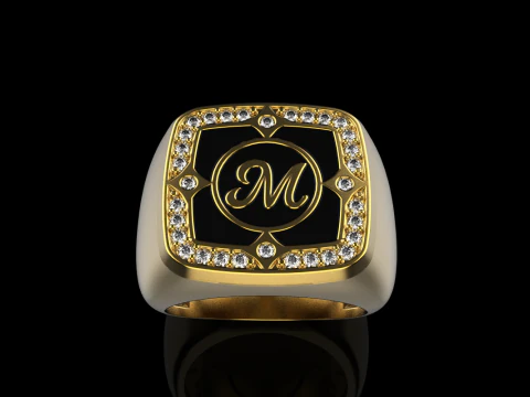 Signet ring model 877 3D Print Model