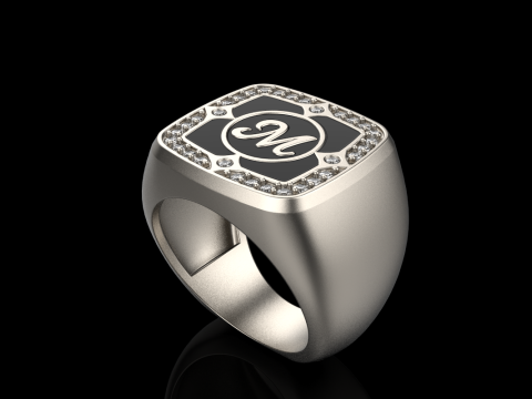 Signet ring model 877 3Dプリントモデル