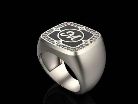 Signet ring model 877 3D Print Model
