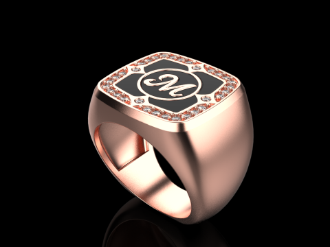 Signet ring model 877 3Dプリントモデル