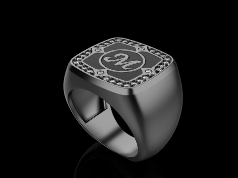 Signet ring model 877 3Dプリントモデル