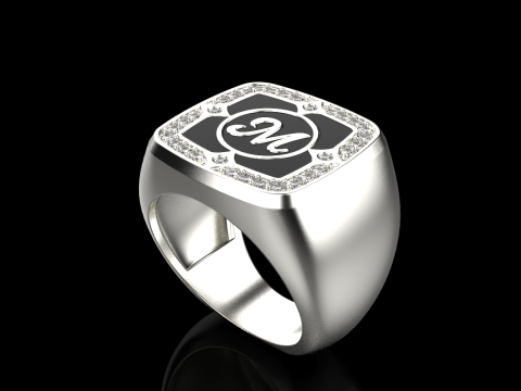 Signet ring model 877 3Dプリントモデル