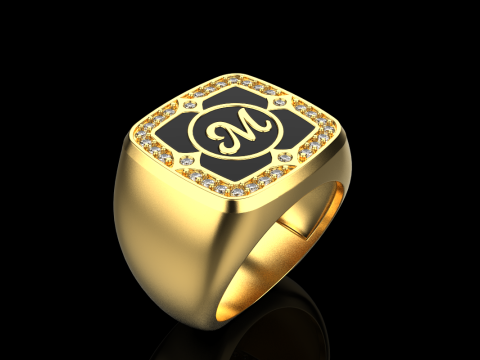 Signet ring model 877 3Dプリントモデル