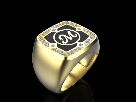 Signet ring model 877 3Dプリントモデル