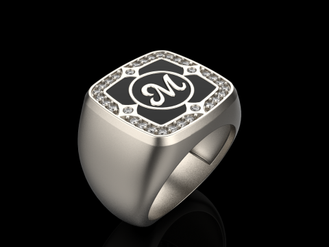 Signet ring model 877 3Dプリントモデル