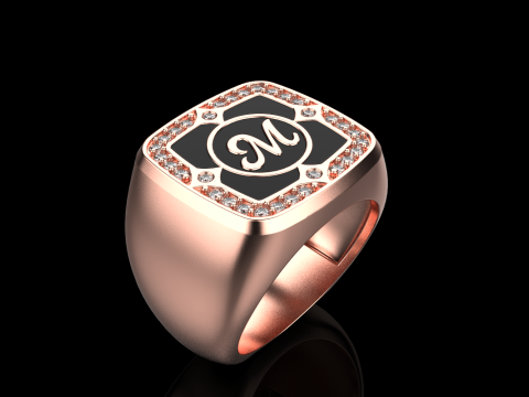 Signet ring model 877 3Dプリントモデル