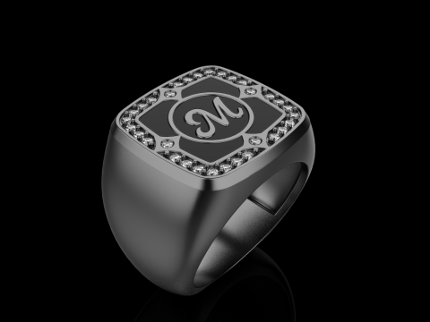 Signet ring model 877 3Dプリントモデル
