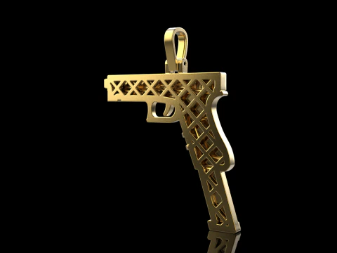 Pistol pendant model 876 3D Print Model