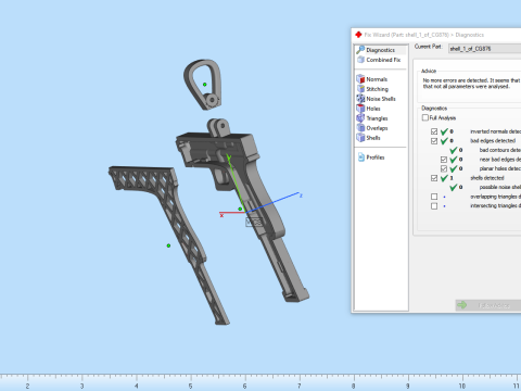 Pistol pendant model 876 3D 打印模型
