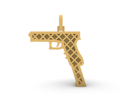 Pistol pendant model 876 3D 打印模型