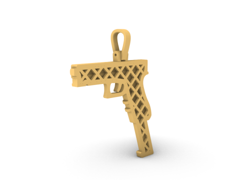 Pistol pendant model 876 3D 打印模型