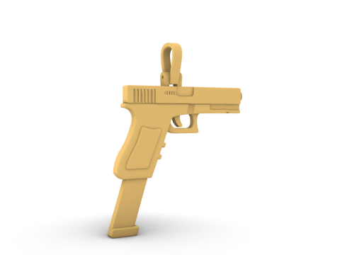 Pistol pendant model 876 3D 打印模型
