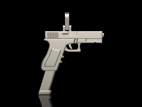 Pistol pendant model 876 3D Print Model