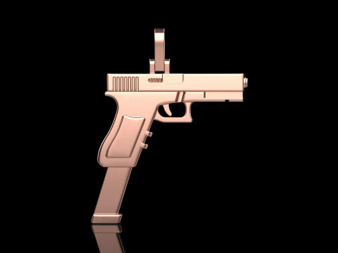 Pistol pendant model 876 3D Print Model