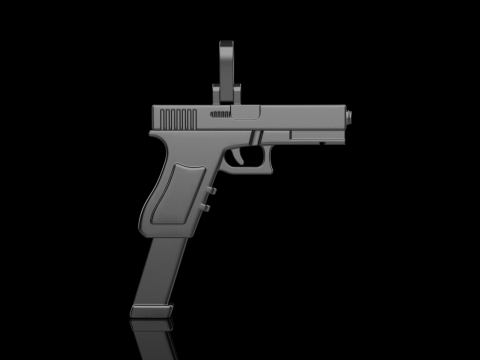 Pistol pendant model 876 3D 打印模型