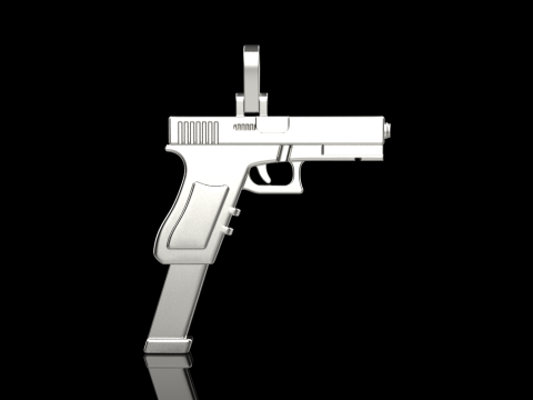 Pistol pendant model 876 3D 打印模型